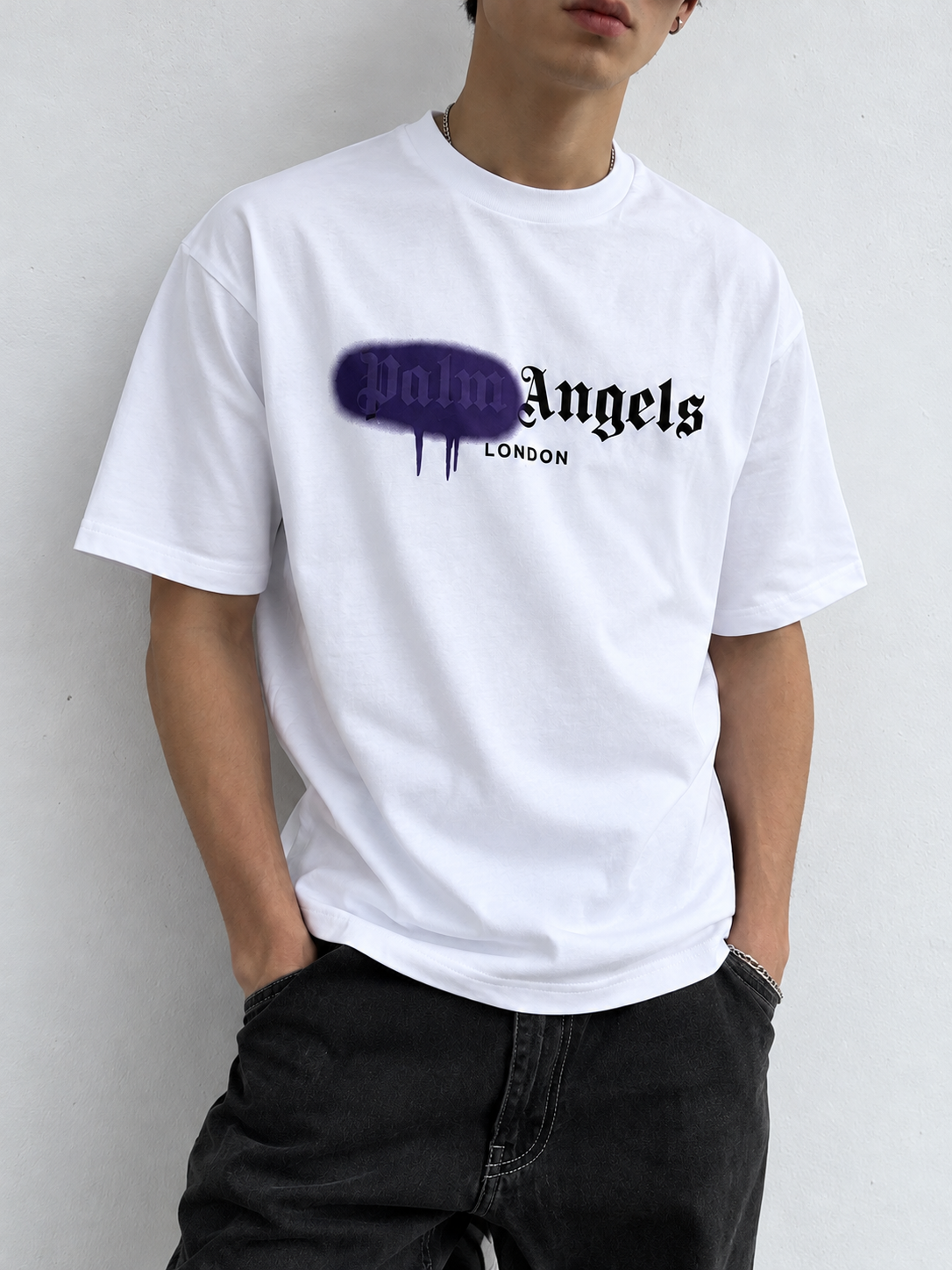 Palm Angels London Sprayed Blanco